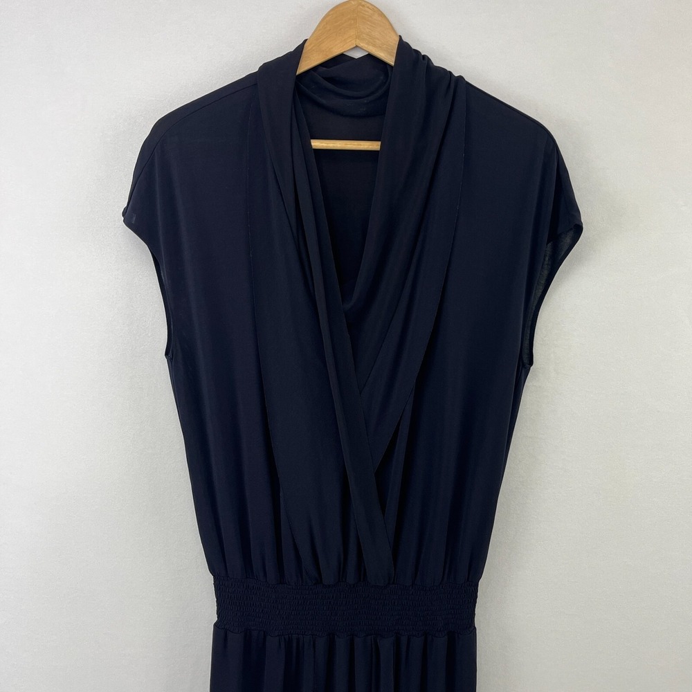 Escada Womens 38 Navy Blue Blouson Dress Viscose Blend Career Business Cocktail - Picture 8 of 15